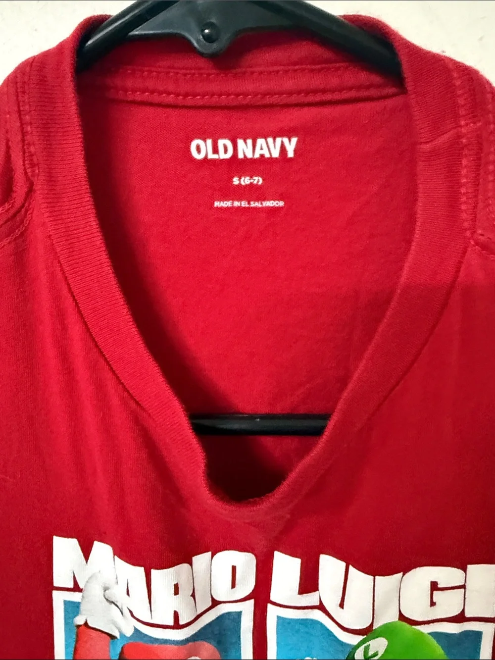 Old Navy Red Super Mario Character Tee